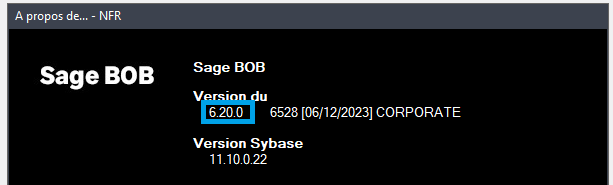 Mise à jour logicielle Sage Bob50 : V6.20